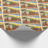 フロリダ州FLヴィンテージラージレターの州 ラッピングペーパー (角)