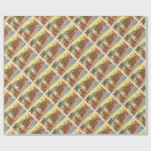 フロリダ州FLヴィンテージラージレターの州 ラッピングペーパー (フラット)