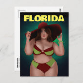 フロリダ曲線BBWアート女性ビキニ女の子ポストカード ポストカード (正面/裏面)