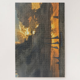 フロリダ来州鍵西部の夕日の嵐 ジグソーパズル