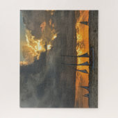 フロリダ来州鍵西部の夕日の嵐 ジグソーパズル (縦)