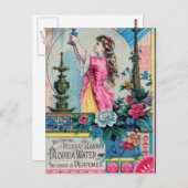 フロリダ水ヴィンテージの香水の広告のビクトリア時代の人のdeco ポストカード (正面/裏面)