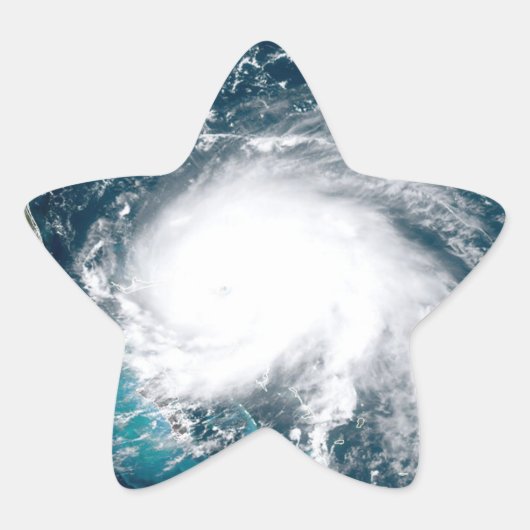 フロリダ沖のハリケーン 星シール (正面)