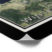 フロリダ湖衛星マップのウィンターヘブンチェーン ポスター (角)