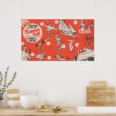 フロリダ湾のおもしろい油広告を持つ ポスター (キッチン)