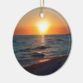 フロリダ湾海岸の日没 セラミックオーナメント (左)
