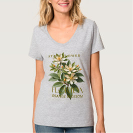 フロリダ準州の花 オレンジブロッサム デザイン Tシャツ