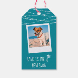 フロリダ熱帯暖かい願い2面写真 |ティール(緑がかった色) ギフトタグ