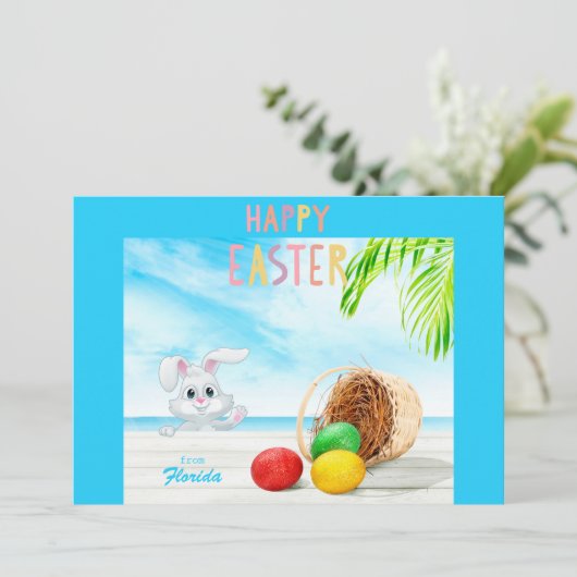 フロリダ熱帯海沿岸からのハッピーイースター シーズンカード (スタンド正面)
