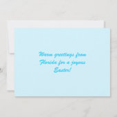 フロリダ熱帯海沿岸からのハッピーイースター シーズンカード (裏面)