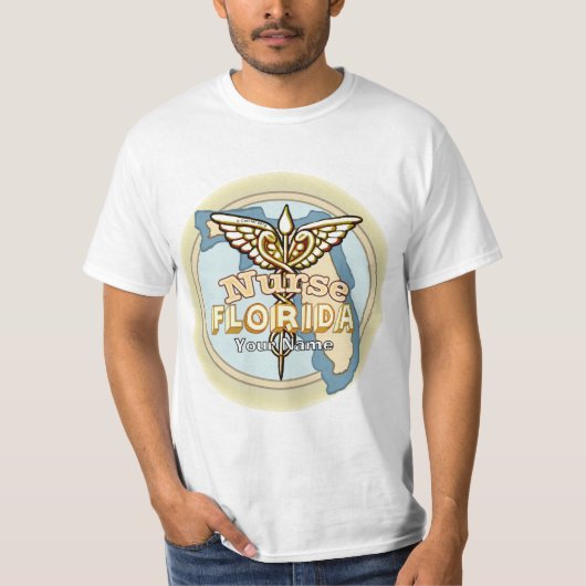 フロリダ看護師カドゥケウスTシャツ Tシャツ (正面)