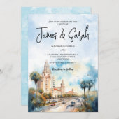 フロリダ結婚の行先 招待状 (正面/裏面)