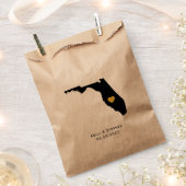 フロリダ結婚式の引き出物トリートサックス、紙抱き枕 フェイバーバッグ (クリップ留めされた状態)