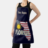フロリダ統一された州レトロマップヴィンテージUSA エプロン (インサイチュ)