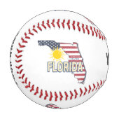 フロリダ統一された州レトロマップヴィンテージUSA 野球ボール (正面左)