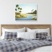 フロリダ絵画ランドスケーププリント – 湿地 キャンバスプリント (インサイチュ (寝室))