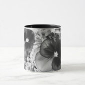 フロリダ自然フォト芸術的モノクロパンジー マグカップ (中央)