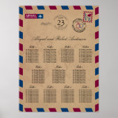 フロリダ航空結婚便の客席表 ポスター (正面)