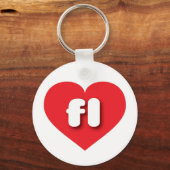 フロリダ赤いハート- I love fl キーホルダー (正面)