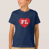 フロリダ赤いハート- I love FL Tシャツ (正面)