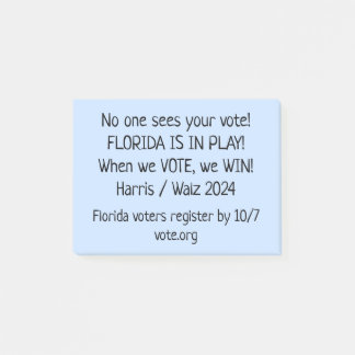 フロリダ遊だ！有権者へのGOTVメモ ポストイット