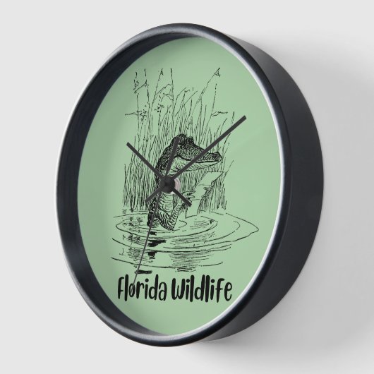 フロリダ野生動物時計 壁時計 (傾斜)