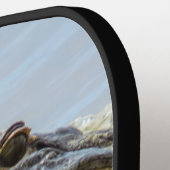 フロリダ野生生物アメリカアリゲーターポートレート ピックルボールラケット (左詳細)