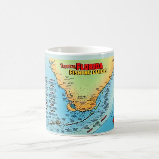 フロリダ釣りマップマグ コーヒーマグカップ (中央)