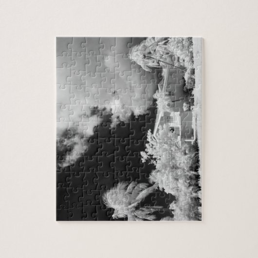 フロリダ鍵ズハウスとアメリカ合衆国のヤシの木。 ジグソーパズル (縦)