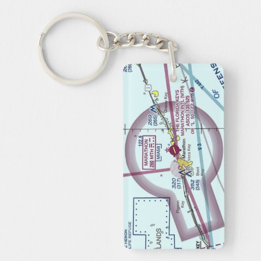 フロリダ鍵マラソン空港図/タクシー図 キーホルダー (正面)
