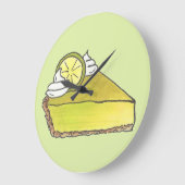 フロリダ鍵ライムパイスライスグルメキッチン ラージ壁時計 (傾斜)