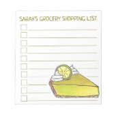 フロリダ鍵ライムパイスライスグルメ食料品一覧 ノートパッド (正面)