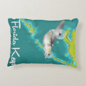 フロリダ鍵ヴィンテージ旅行ポスター アクセントクッション (裏面)