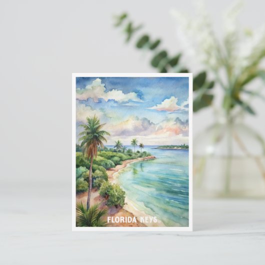 フロリダ鍵国立公園ウォーター絵を描カラー ポストカード (スタンド正面)