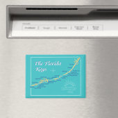 フロリダ鍵島の名前を持つ地図 マグネット (インサイチュ (食洗機))