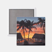フロリダ鍵熱帯の夕日 マグネット (正面/裏面)