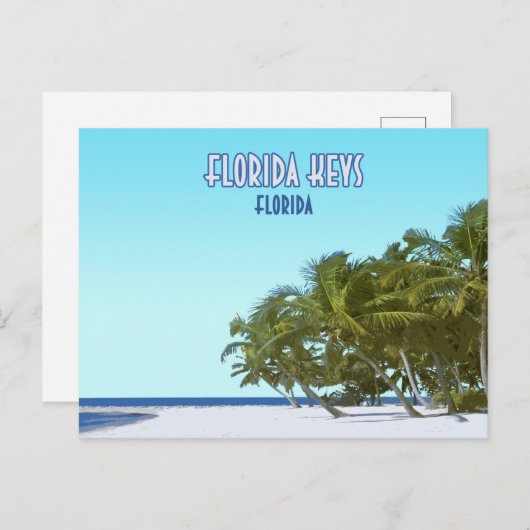 フロリダ鍵鍵ウエストビーチフロリダ ポストカード (正面/裏面)