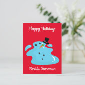 フロリダ雪だるまホリデークリスマス ポストカード (スタンド正面)