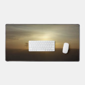 フロリダ霧の朝の日の出の自然写真 デスクマット (キーボード&マウス)