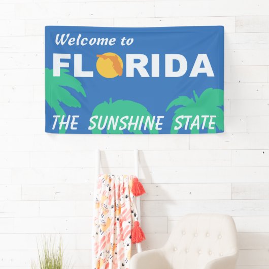 フロリダ高速道路標識へようこそ 横断幕 (インサイチュ)