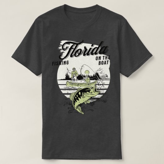 フロリダ魚釣りオンザボートTシャツ Tシャツ (デザイン正面)