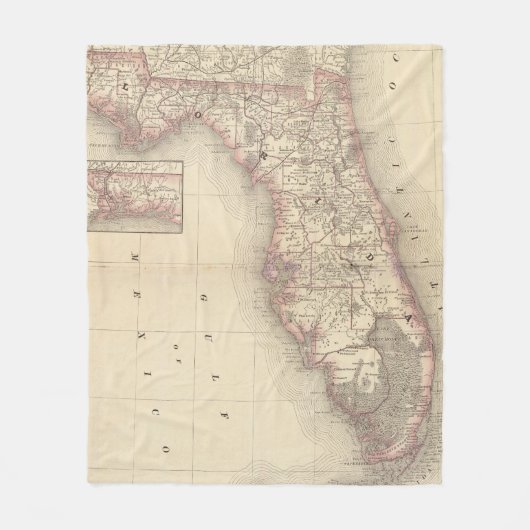 フロリダ10 フリースブランケット (正面)