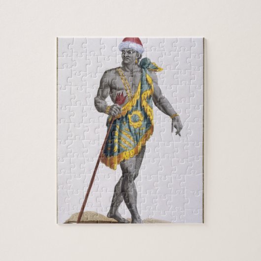 フロリダ1780年の王(着色された版木、銅版、版画) ジグソーパズル (縦)