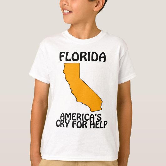 フロリダ - アメリカの助けを求める叫び Tシャツ (正面)