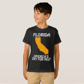 フロリダ - アメリカの助けを求める叫び Tシャツ (正面フル)