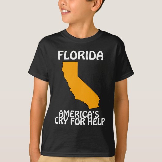 フロリダ - アメリカの助けを求める叫び Tシャツ (正面)