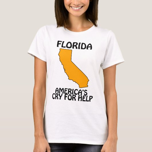 フロリダ - アメリカの助けを求める叫び Tシャツ (正面)