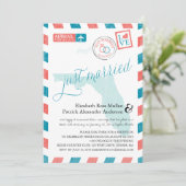 フロリダ アンティーク 航空郵便 結婚しました 披露宴 招待状 (スタンド正面)