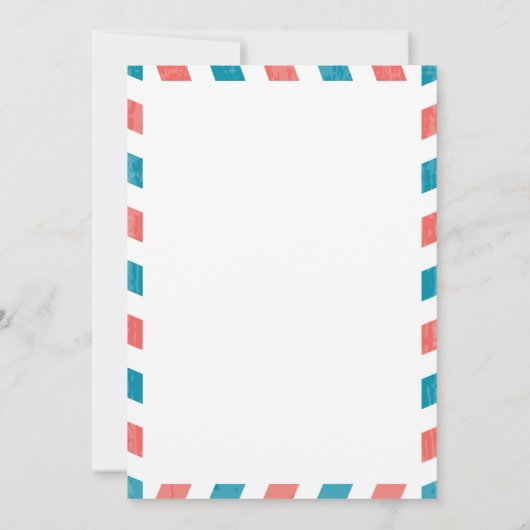 フロリダ アンティーク 航空郵便 結婚しました 披露宴 招待状 (裏面)