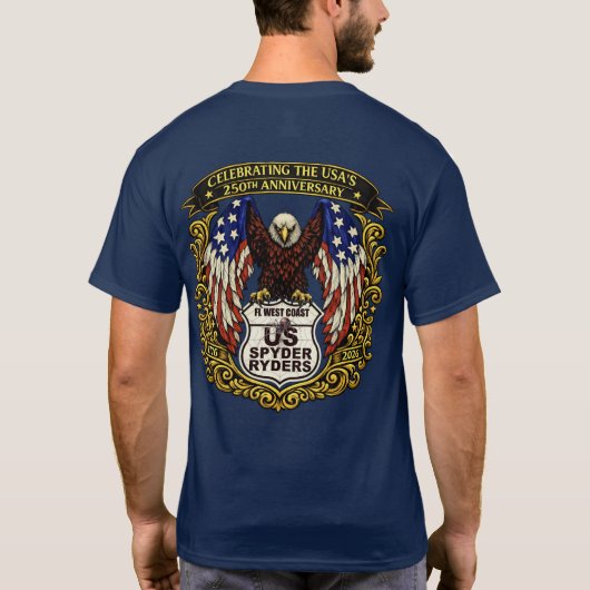 フロリダ・ウェスト・コースト支部 - Eagle USA250 2s Tシャツ (裏面)